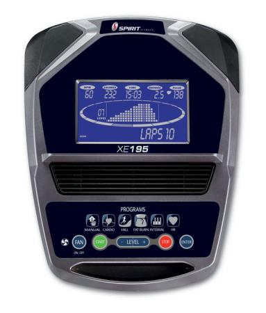 Elliptical Cross Trainer Spirit XE195 console